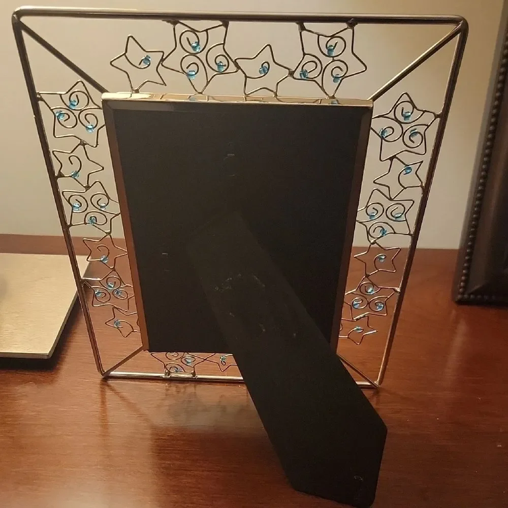 Elegant Starry Silver Photo Frame 5×7